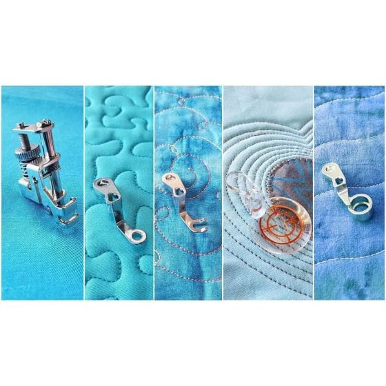 Free Motion Quilt Set of 4 Soles and Foot